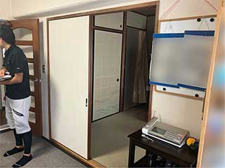 リビングと和室をつなぐ前の間取り