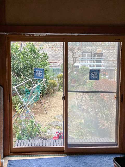 断熱・防音効果を高めるために和室の既存窓に設置した内窓